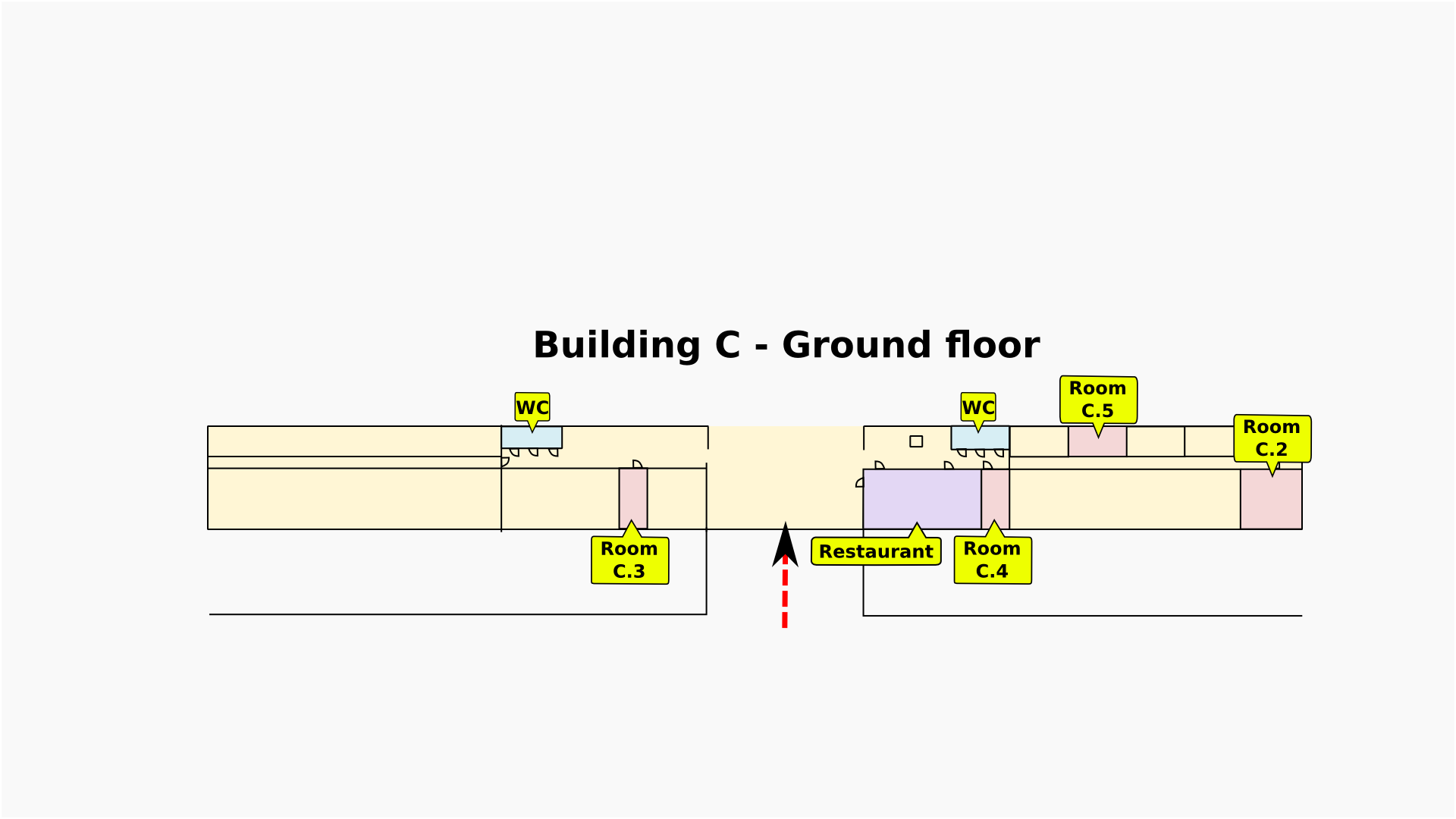 C building, ground floor